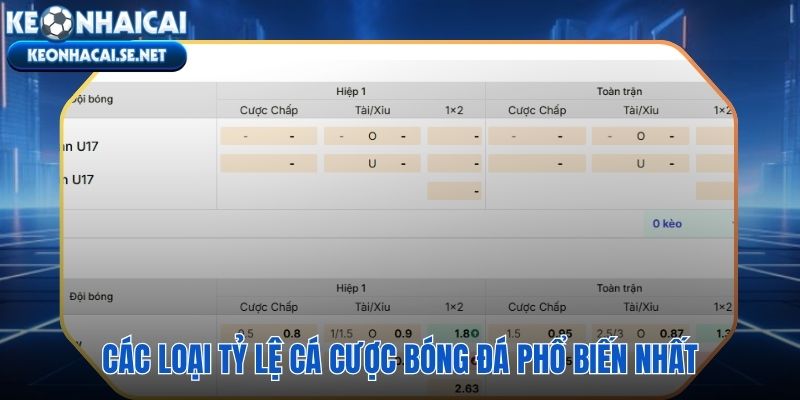 Ba định dạng tỷ lệ cá cược bóng đá với cơ chế tính thưởng khác nhau